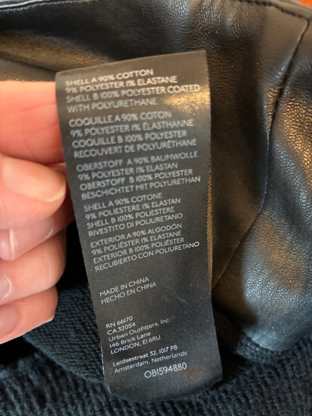 Anthropologie top with faux leather - Picture 6 of 6
